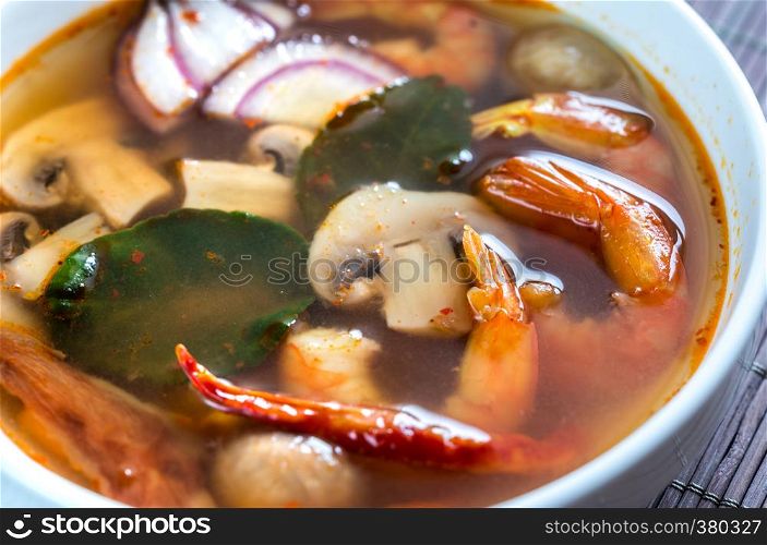 Thai tom yum soup