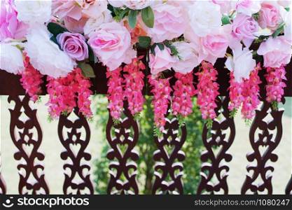 Thai wedding flower and decoration wedding ceremony