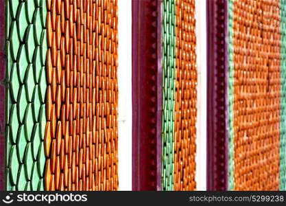 thailand abstract cross colors column incision wat palaces in the temple bangkok asia and sky