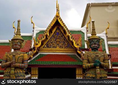 thailand asia in bangkok rain temple abstract cross colors roof wat palaces sky and colors religion mosaic