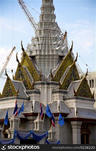 thailand asia in bangkok rain temple abstract cross colors roof wat palaces sky and colors religion mosaic