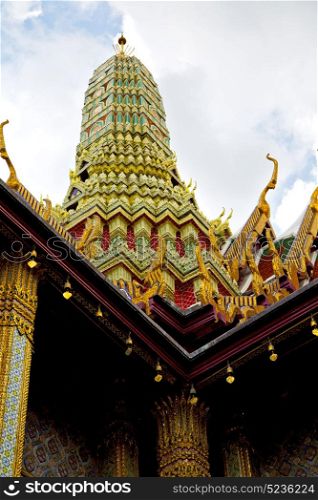 thailand asia in bangkok rain temple abstract cross colors roof wat palaces sky and colors religion mosaic