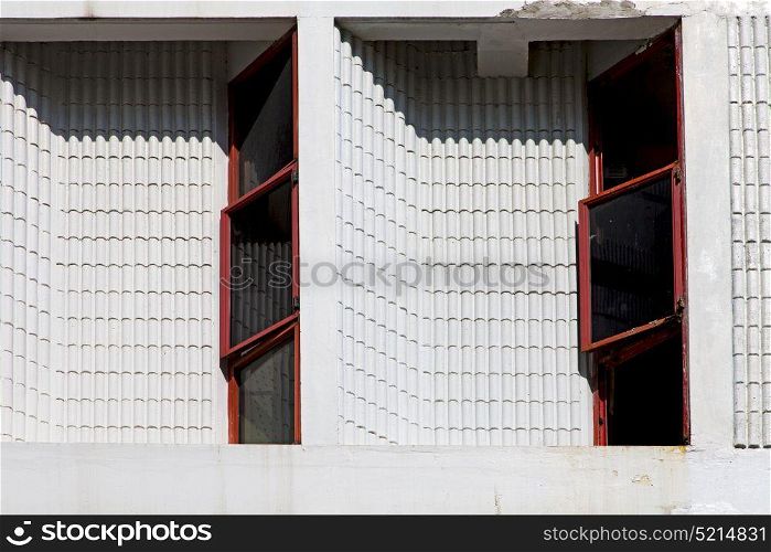 thailand bangkok palaces temple abstract in the concrete brick shadow angle