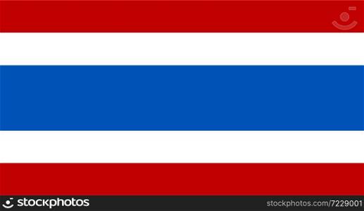 Thailand flag flat design vector illustration