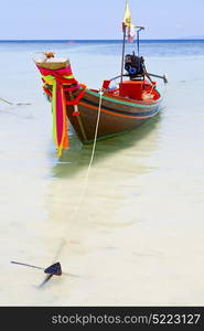 thailand in kho tao bay asia isle blue clean water pirogue and south china sea