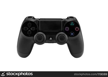 THAILAND - JANUARY 30: the new sony dualshock 4 controller for PlayStation 4 taken in BANGKOK THAILAND on 31 January 2016.