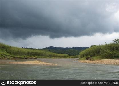 Thailand natural lake, wetland conservation site, Sangklaburi Kanchanaburi