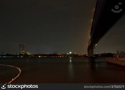 Thailand Rama XIIII Bridge at night