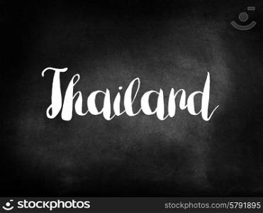 Thailand written on a blackboard