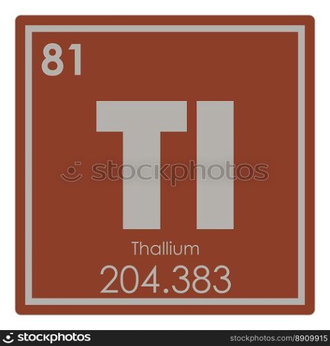 Thallium chemical element periodic table science symbol