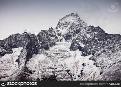 Thamserku mountain in Everest region, Himalaya, Nepal