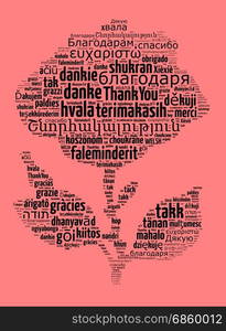 Thank you in different languages word cloud concept