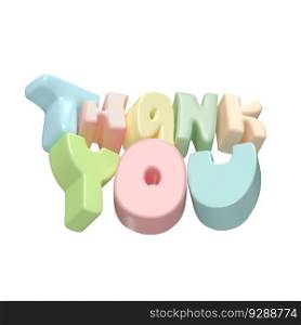 Thank you multicolor lettering 3d text icon hand drawn, thanksgiving day Cute Illustration isolated on white background with clipping path.. Thank you multicolor lettering 3d text icon hand drawn, thanksgiving day Cute Illustration isolated on white background with clipping path
