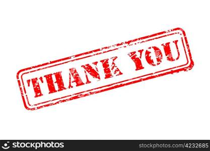 Thank you rubber stamp vector illustration. Contains original brushes