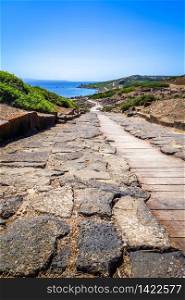 Tharros archaeological site and seascape, Oristano, Sardinia. Tharros archaeological site and seascape, Sardinia