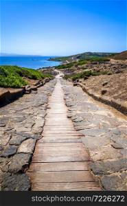 Tharros archaeological site and seascape, Oristano, Sardinia. Tharros archaeological site and seascape, Sardinia