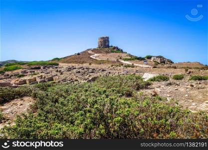 Tharros archaeological site, Oristano, Sardinia. Tharros archaeological site, Sardinia
