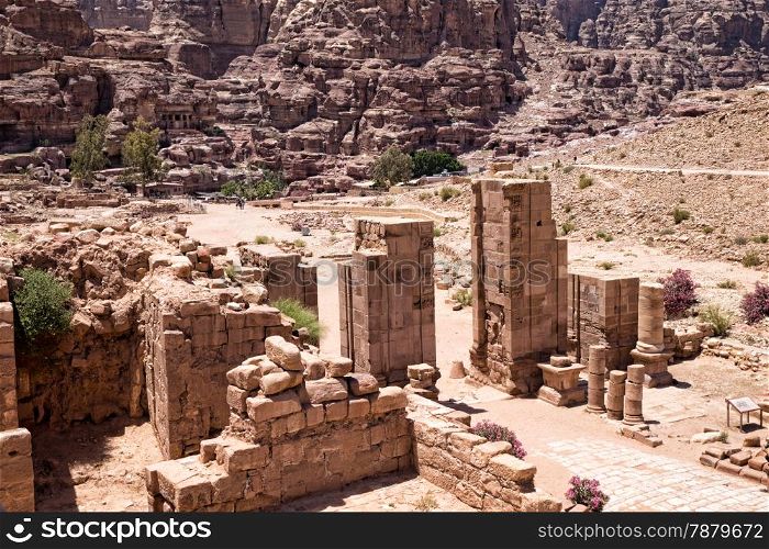 The abandoned city of Petra in Jordan