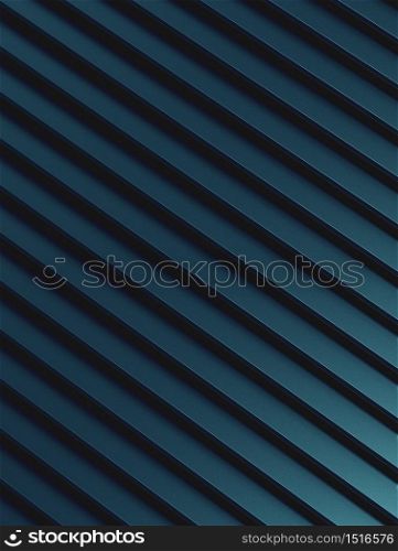 The abstract blue metal pattern background. 3D illustration.