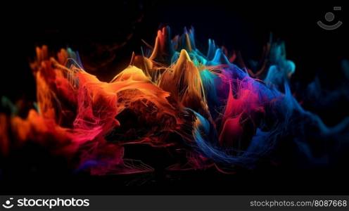 The abstract colorful line texture background. ai generated