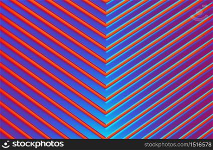 The abstract colorful metal pattern background. 3D illustration.