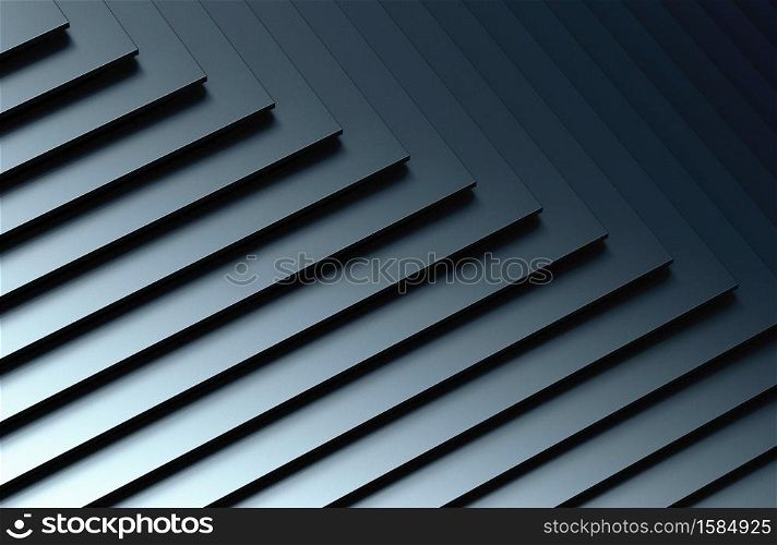 The abstract metal pattern background. 3D illustration.