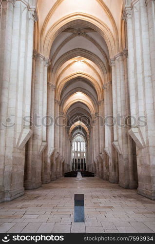 The Alcobaca Monastery interior, Alcobaca, Oeste Subregion of Portugal