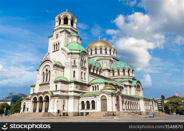 The Alexander Nevsky cathedral in Sofia, Bulgaria in a summer day