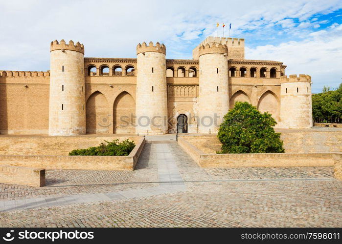 The Aljaferia Palace or Palacio de la Aljaferia is a fortified medieval Islamic palace in the Zaragoza city in Aragon region, Spain