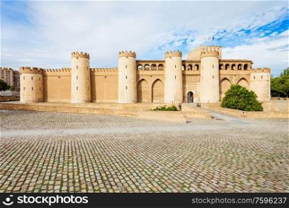 The Aljaferia Palace or Palacio de la Aljaferia is a fortified medieval Islamic palace in the Zaragoza city in Aragon region, Spain