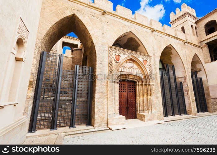 The Aljaferia Palace or Palacio de la Aljaferia is a fortified medieval Islamic palace in the Zaragoza city in Aragon region, Spain