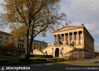 The Alte Nationalgalerie on the Museum Island in Berlin.