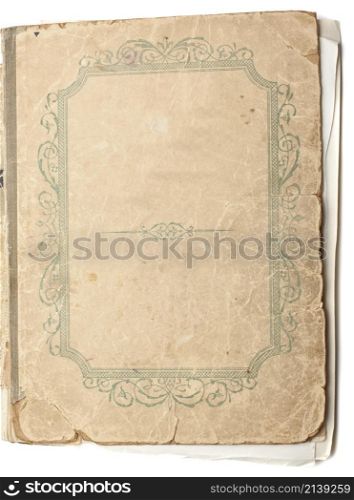 The ancient book isolated isolated on white background. The ancient book isolated on white background