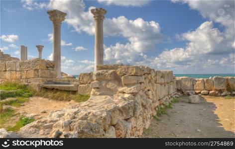 The ancient city is located on the shore of the Black Sea at the outskirts of Sevastopol on the Crimean peninsula of Ukraine