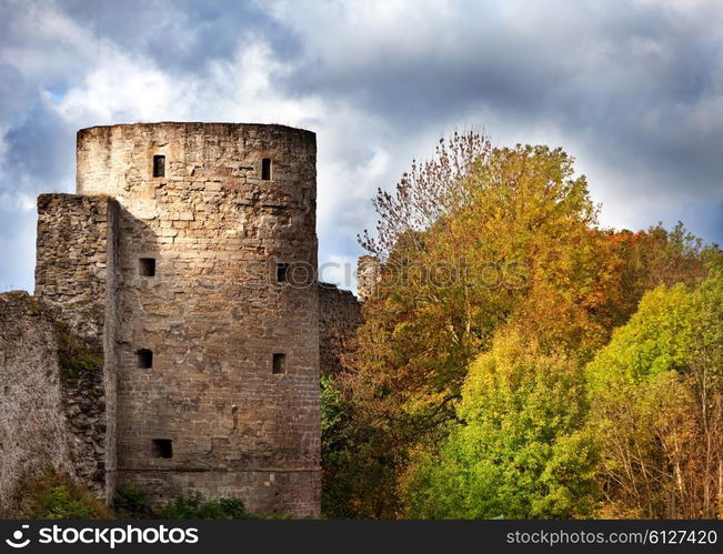 The ancient destroyed fortress. Petersburg. Russia. Koporye