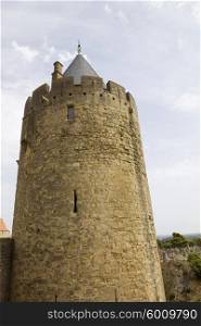 The ancient fortification of Carcassone in southern France