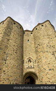 The ancient fortification of Carcassone in southern France