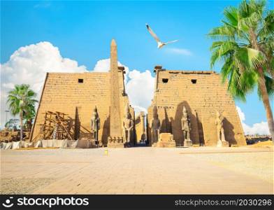 The ancient Luxor temple in Luxor, Egypt