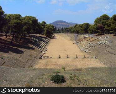 The ancient stadium of Epidavros