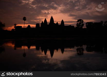 The Angkor Wat in the Temple City of Angkor near the City of Siem Riep in the west of Cambodia.. ASIA CAMBODIA ANGKOR THOM