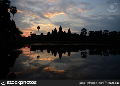 The Angkor Wat in the Temple City of Angkor near the City of Siem Riep in the west of Cambodia.. ASIA CAMBODIA ANGKOR THOM