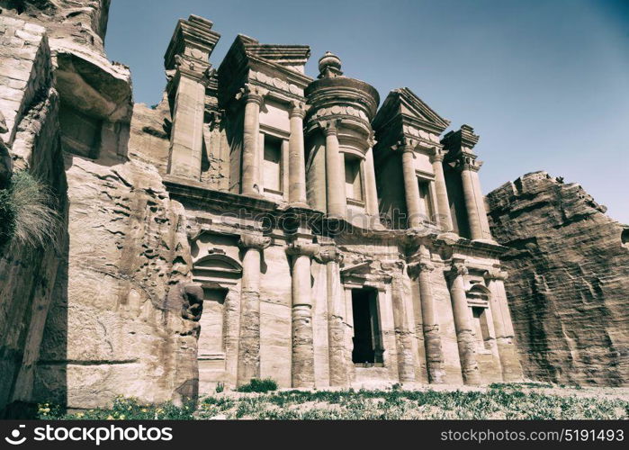 the antique site of petra in jordan the monastery beautiful wonder of the world