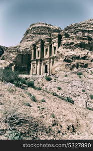 the antique site of petra in jordan the monastery beautiful wonder of the world