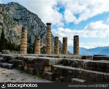 The Apollo Temple in oracle Delphi, GreeceDelphi,Greece