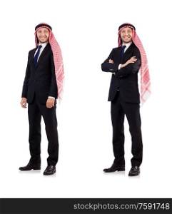 The arab businessman isolated on white. Arab businessman isolated on white