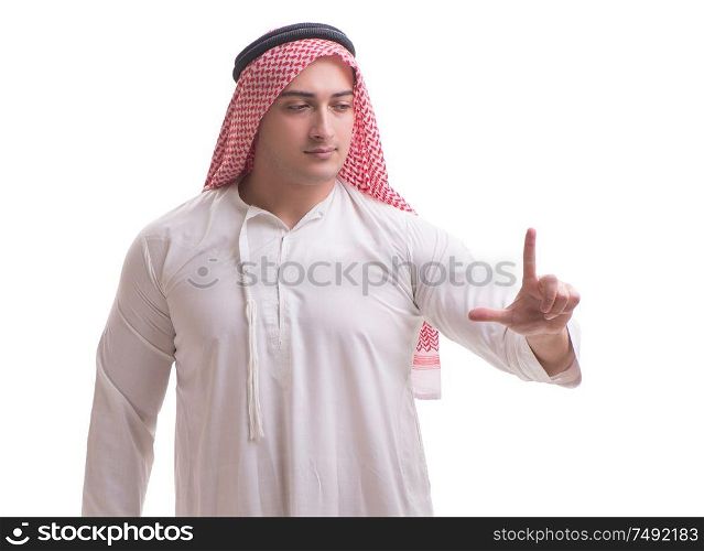 The arab businessman isolated on white background. Arab businessman isolated on white background