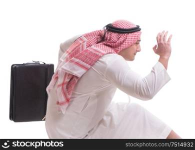 The arab businessman isolated on white background. Arab businessman isolated on white background