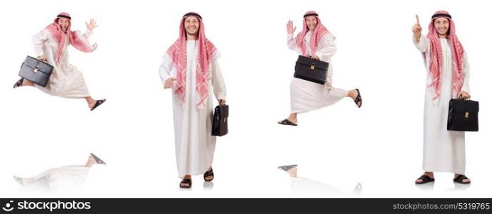 The arab man isolated on white background. Arab man isolated on white background