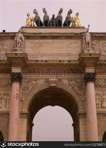 The Arc de Triomphe in Paris France