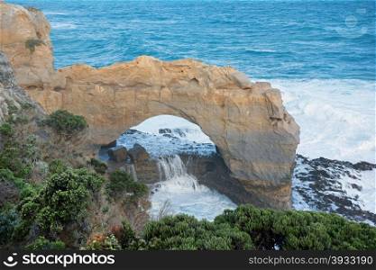 The Arch limestone rock formation, Great Ocean Road, Port Campbell National Park, Victoria, Australia